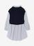 2-in-1-Effect Shirt Dress ecru+marl grey+navy blue 
