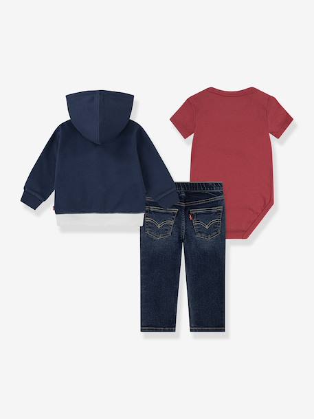 3-Piece Set: Bodysuit + Sweatshirt + Straight Leg Jeans, LEVI'S® navy blue 