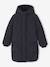 Long Lightweight Jacket with Hood & Faux Fur Lining, for Girls black+khaki 
