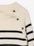 Knitted Striped Dress for Girls ecru+navy blue 