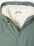 Raincoat with Hood & Sherpa Lining for Boys night blue+sage green 