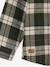 Chequered Flannel Shirt with Sherpa Lining for Boys chequered green 