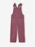 Wide-Leg Fleece-Effect Corduroy Dungarees for Girls fir green+mauve 