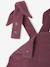 Wide-Leg Fleece-Effect Corduroy Dungarees for Girls fir green+mauve 