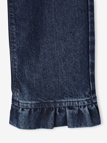 Wide-Leg Jeans with Frills, for Girls deep blue 
