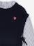 2-in-1-Effect Shirt Dress ecru+marl grey+navy blue 