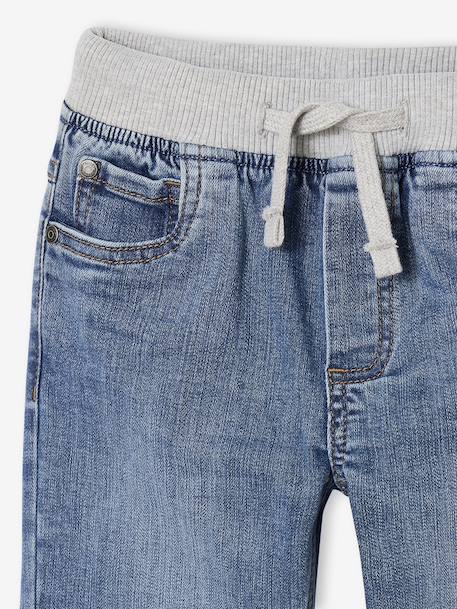 Indestructible relaxed straight jeans easy to pull on for boys denim grey+double stone+stone 