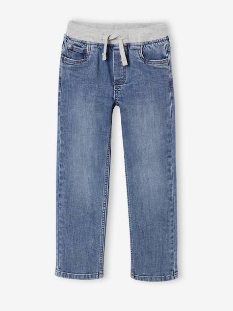 Indestructible relaxed straight jeans easy to pull on for boys denim grey+double stone+stone 