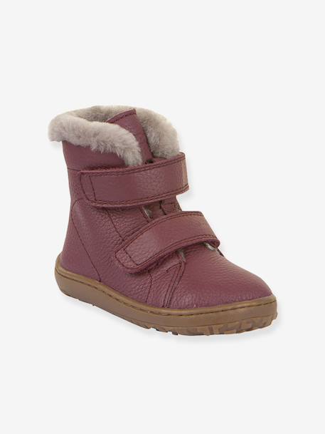 BAREFOOT FURRY FRODDO children's barefoot boots bordeaux red+night blue 
