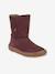 Barefoot TEX SUEDE FRODDO children's boots black+bordeaux red+gold+grey 