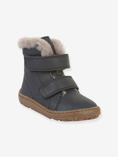 BAREFOOT FURRY FRODDO children's barefoot boots bordeaux red+night blue 