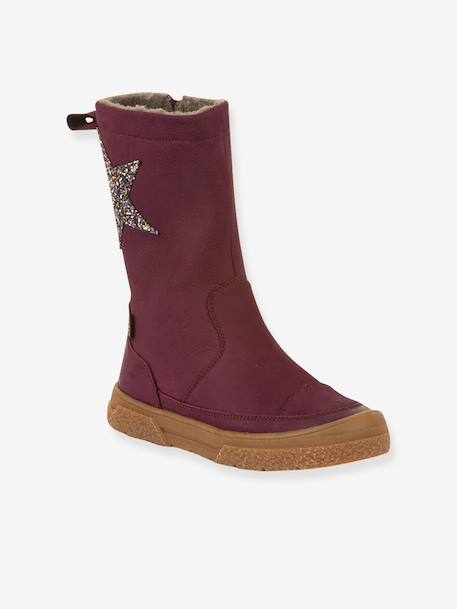 Girls PULSE TEX STAR BOOTS WOOL FRODDO boots black+bordeaux red 