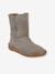 Barefoot TEX SUEDE FRODDO children's boots black+bordeaux red+gold+grey 