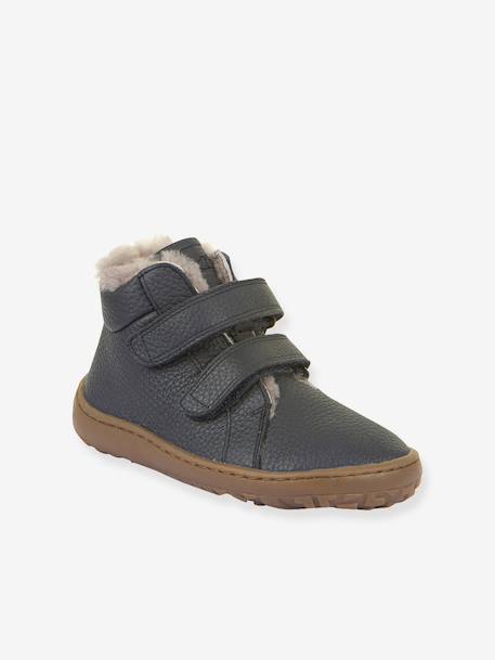 Barefoot boots for children BAREFOOT WINTER FURRY FRODDO bordeaux red+night blue 