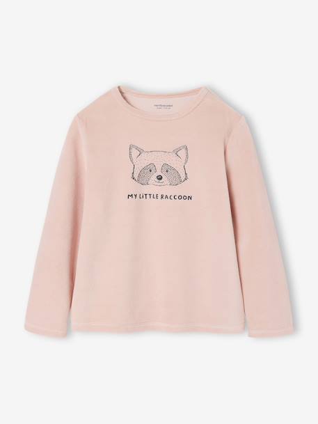 Pack of 2 girls' velvet animal pyjamas marl grey 