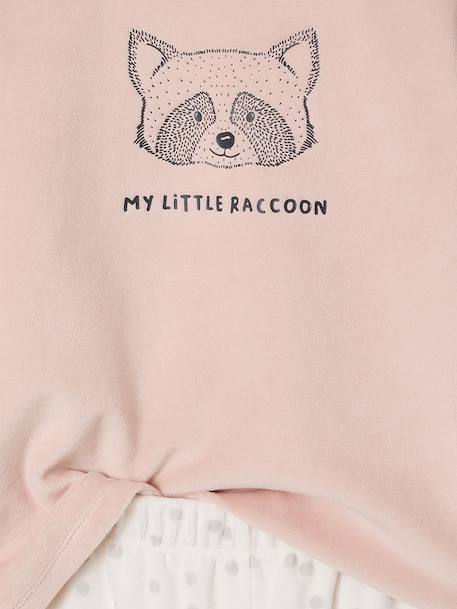 Pack of 2 girls' velvet animal pyjamas marl grey 