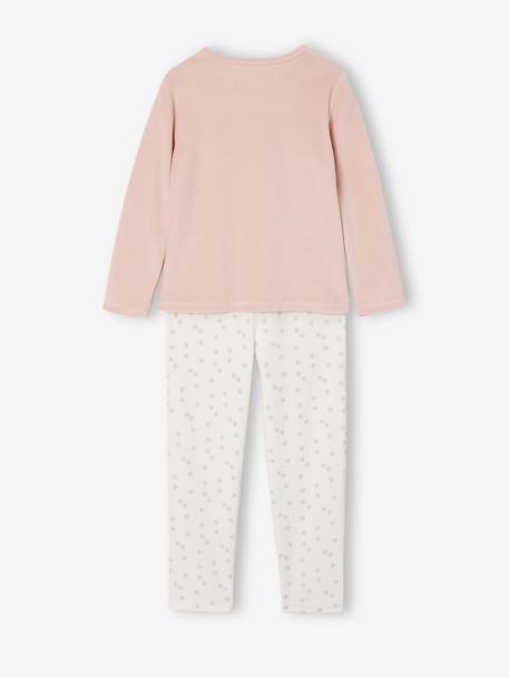 Pack of 2 girls' velvet animal pyjamas marl grey 