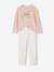 Pack of 2 girls' velvet animal pyjamas marl grey 