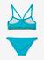 Bikini for Girls BLUE MEDIUM SOLID WITH DESIGN 