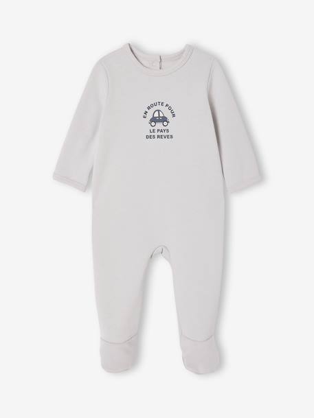 Pack of 2 'Cars' Sleepsuits in Fleece for Newborns pale blue 