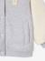 Dual-Fabric Bomber Jacket with Sherpa Sleeves for Girls marl grey 