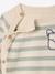 Striped Knitted Jumper with Fancy Pocket, for Newborns marl beige 