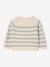 Striped Knitted Jumper with Fancy Pocket, for Newborns marl beige 