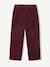 Loose-Fit Corduroy Trousers for Girls bordeaux red+chocolate+old rose 