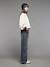 Wide-Leg Carpenter Trousers for Girls, JONEN deep blue+denim grey+medium blue 