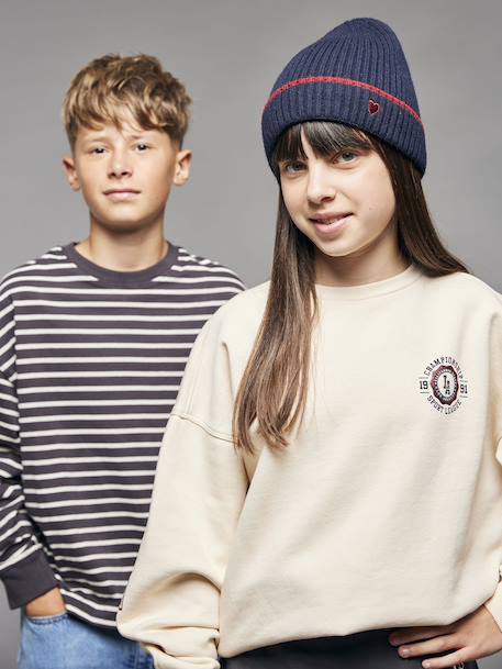 University Sweatshirt with Letters on the Back ecru 