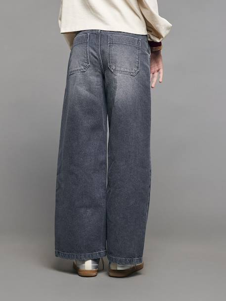 Wide-Leg Carpenter Trousers for Girls, JONEN deep blue+denim grey+medium blue 