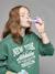 Sweatshirt with New York design for girls JONEN English green 