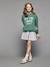 Sweatshirt with New York design for girls JONEN English green 