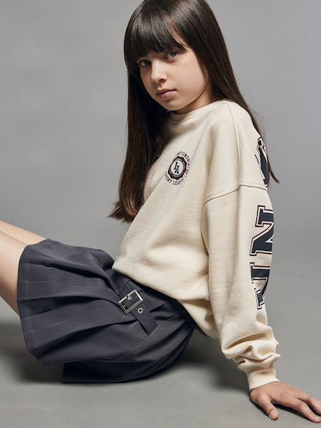 University Sweatshirt with Letters on the Back ecru 