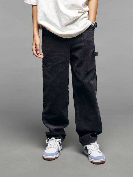 Velvet Cargo Trousers, JONEN anthracite+hazel 