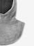 Jersey Knit Hood with Bib for Baby Girls marl beige+marl grey 
