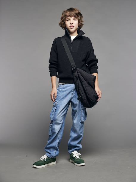 Funnel-Neck Jumper for Boys, JONEN anthracite 