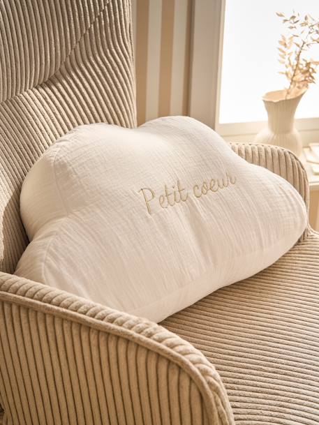 Cloud Cushion in Cotton Gauze cinnamon+ecru+grey blue+rosy 