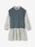 Dress with Two-in-One, Double-Fabric Effect, for Girls fir green 