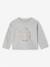 Long-sleeved baby t-shirt with placement print on the front marl grey 