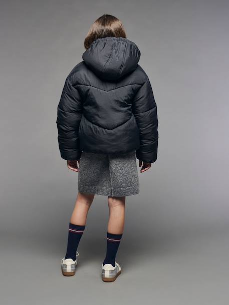 Lightweight Hooded Jacket for Girls, JONEN black 