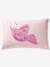 Reversible BIRDY duvet cover set + pillowcase for children, made with recycled cotton rosy 