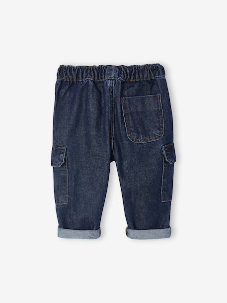 Denim Cargo Trousers for Babies brut denim 
