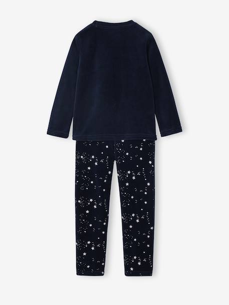 Disney® LILO & STITCH girls' velvet pyjamas navy blue 