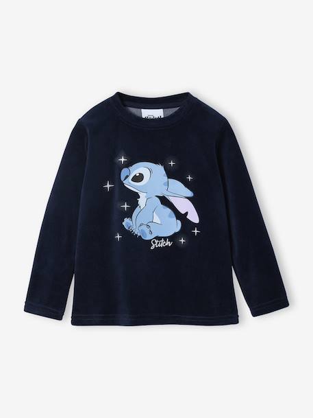 Disney® LILO & STITCH girls' velvet pyjamas navy blue 
