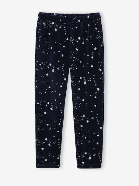 Disney® LILO & STITCH girls' velvet pyjamas navy blue 