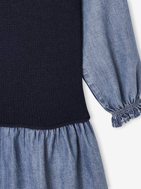 2-in-1 Dress for Girls navy blue 
