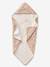 Cotton Muslin Bath Cape + Wash Mitt, FLORA printed white 