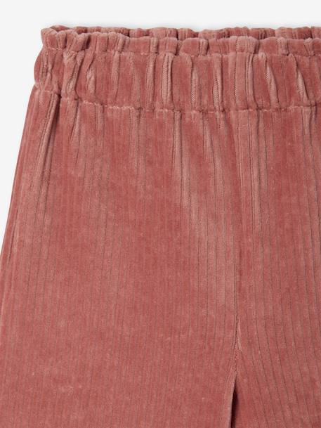 Baby wide-leg velvet trousers old rose 