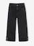Wide-Leg Jeans with Turn-Ups for Girls black denim 